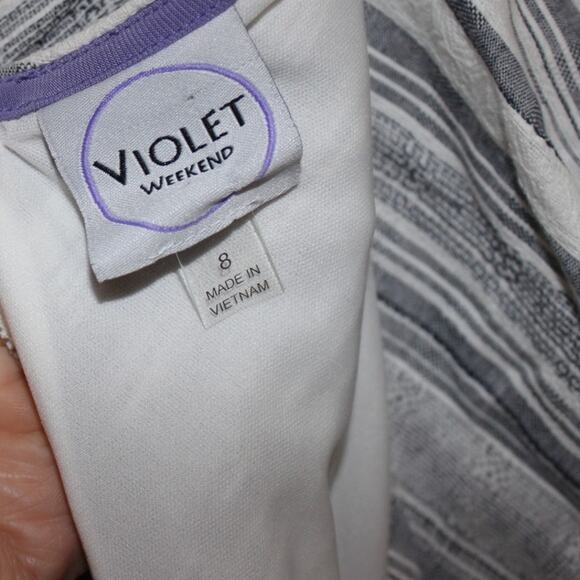 Violet Weekend Womens 8 NWT Sleeveless Capri Wide Leg One Piece Romper W/Zipper - Picture 5 of 6